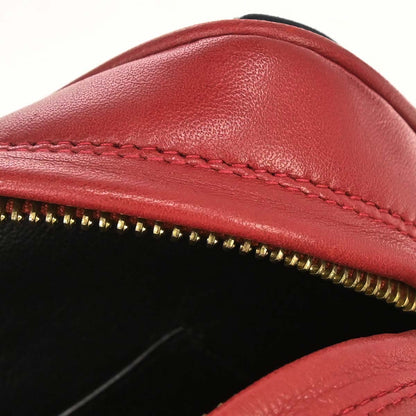 Chanel Red Black Lambskin Camera Bag Large