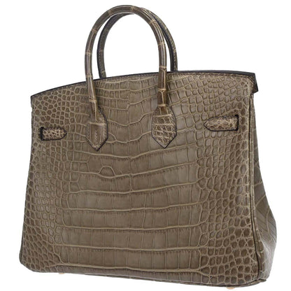 Hermes * Origan Matt Alligator Birkin 25 Handbag