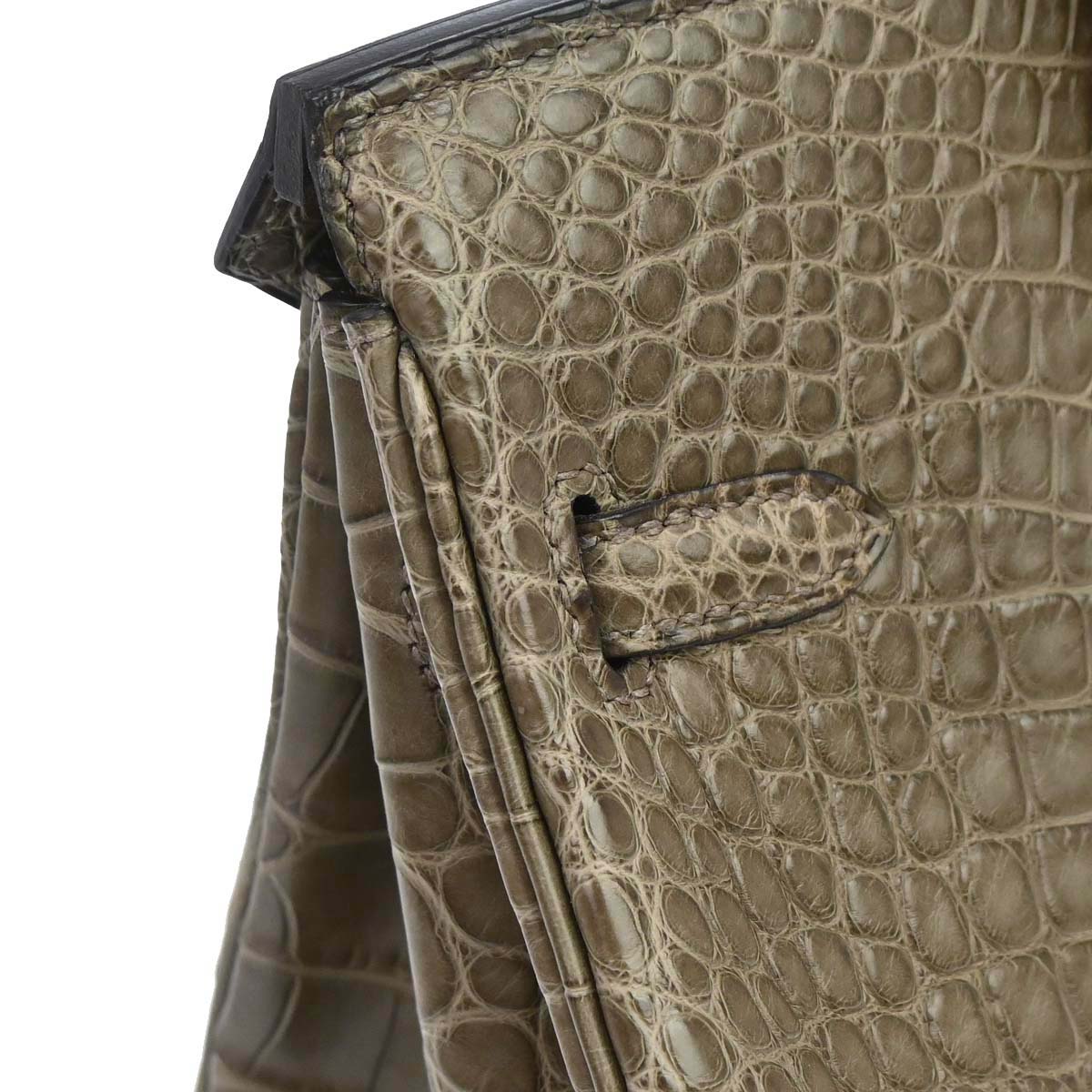 Hermes * Origan Matt Alligator Birkin 25 Handbag