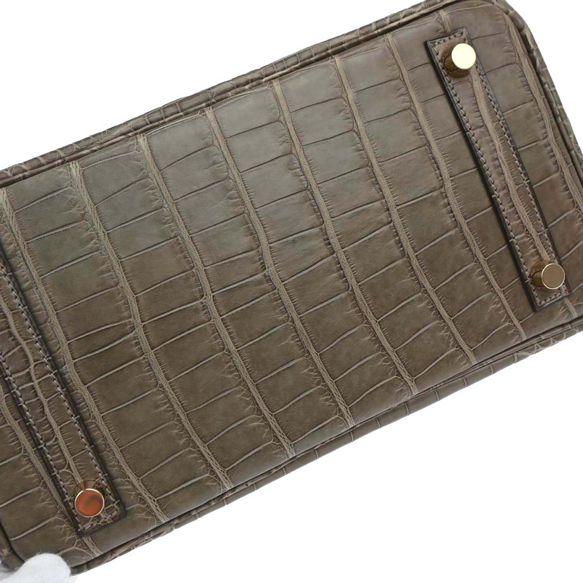 Hermes * Origan Matt Alligator Birkin 25 Handbag
