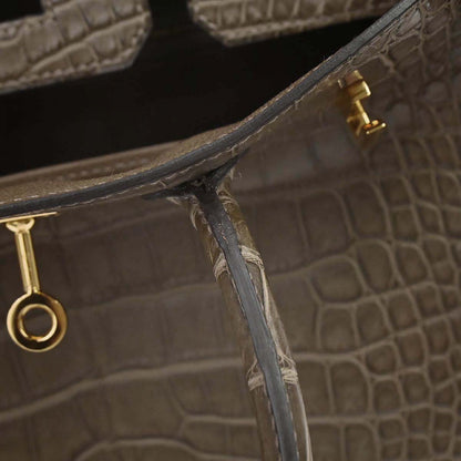 Hermes * Origan Matt Alligator Birkin 25 Handbag