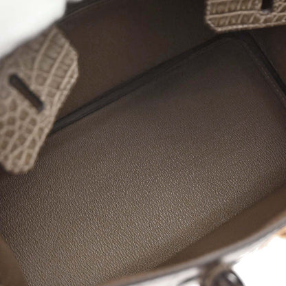 Hermes * Origan Matt Alligator Birkin 25 Handbag