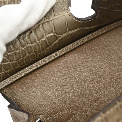 Hermes * Origan Matt Alligator Birkin 25 Handbag