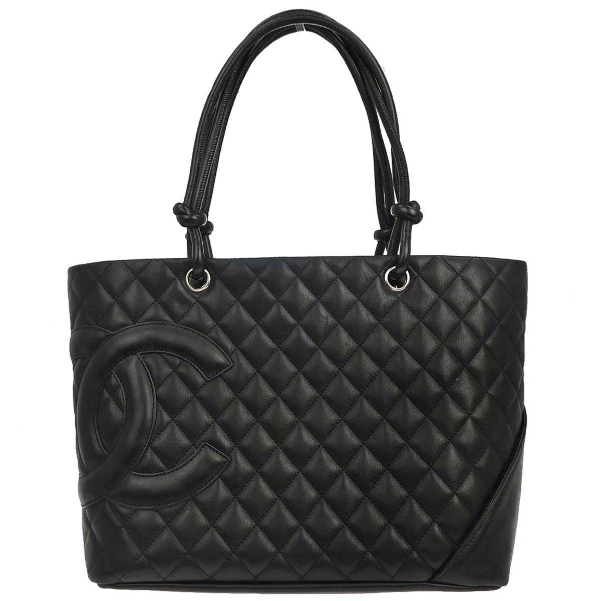 Chanel Black Calfskin Cambon Ligne Tote Handbag