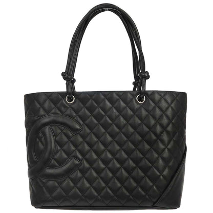 Chanel Black Calfskin Cambon Ligne Tote Handbag