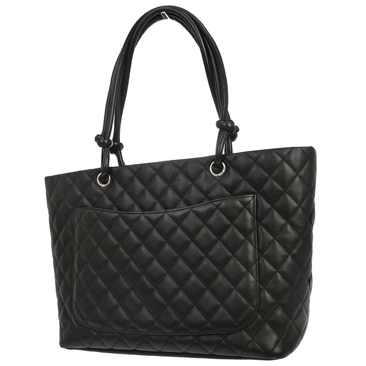 Chanel Black Calfskin Cambon Ligne Tote Handbag