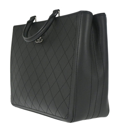 Chanel 2017-2018 Black Calfskin Wild Stitch So Light Tote 2way Shoulder Handbag