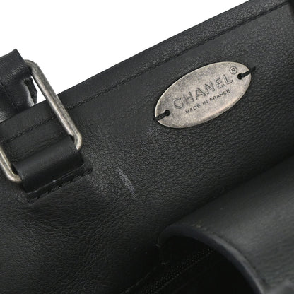 Chanel 2017-2018 Black Calfskin Wild Stitch So Light Tote 2way Shoulder Handbag