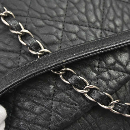 Chanel 2015-2016 Black Lambskin Chain Tote Handbag