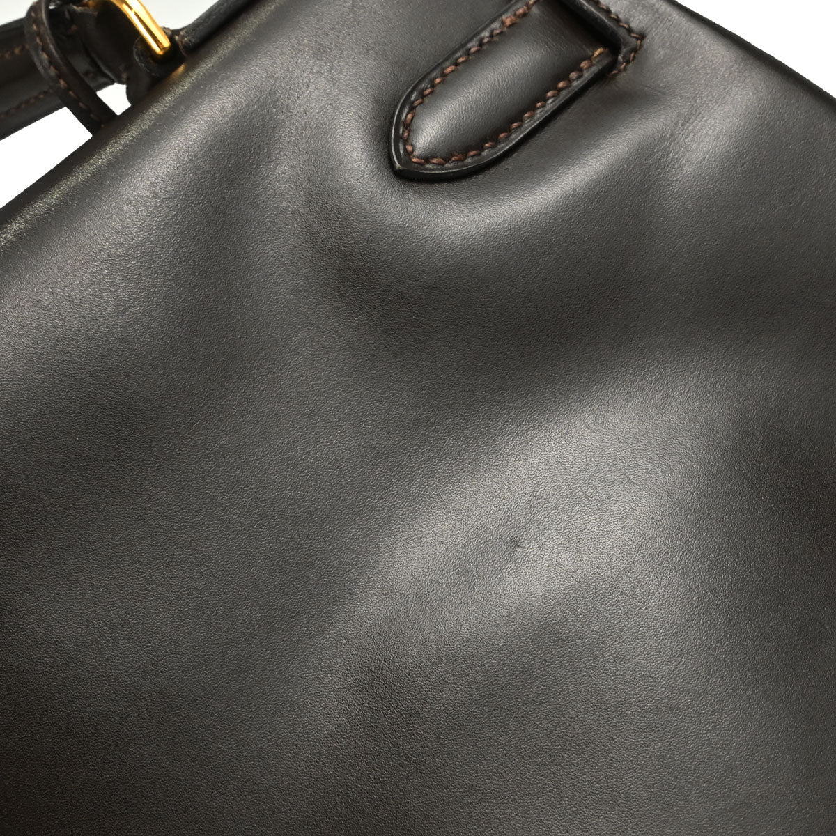 Hermes Chocolat Box Calf Kelly 32 Retourne Handbag