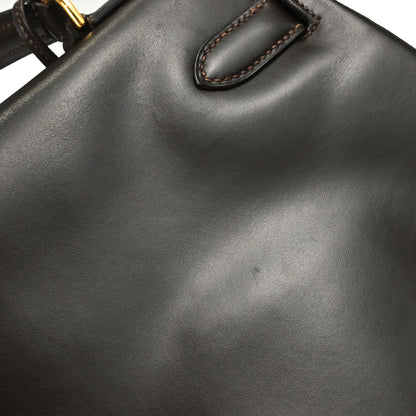Hermes Chocolat Box Calf Kelly 32 Retourne Handbag