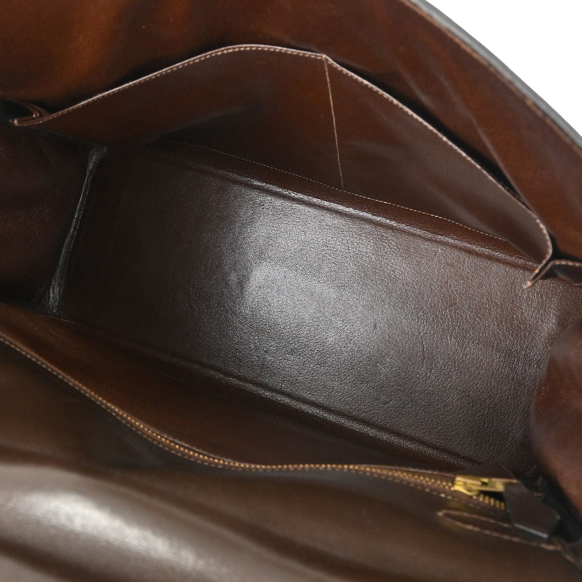 Hermes Chocolat Box Calf Kelly 32 Retourne Handbag