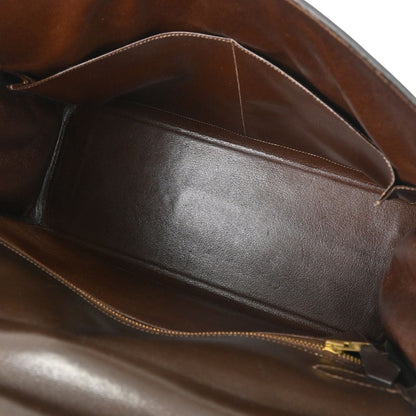 Hermes Chocolat Box Calf Kelly 32 Retourne Handbag