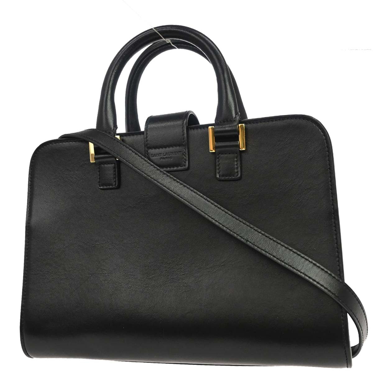 Saint Laurent Black Calfskin Baby Cabas 2way Shoulder Handbag