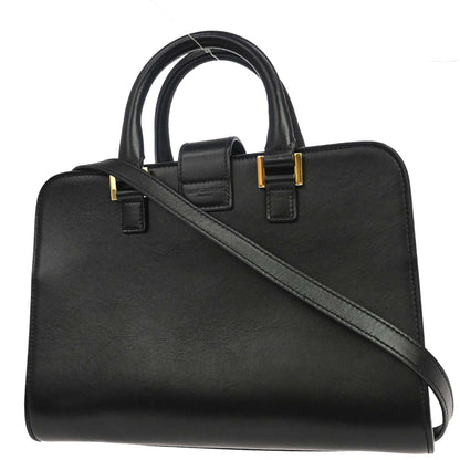Saint Laurent Black Calfskin Baby Cabas 2way Shoulder Handbag