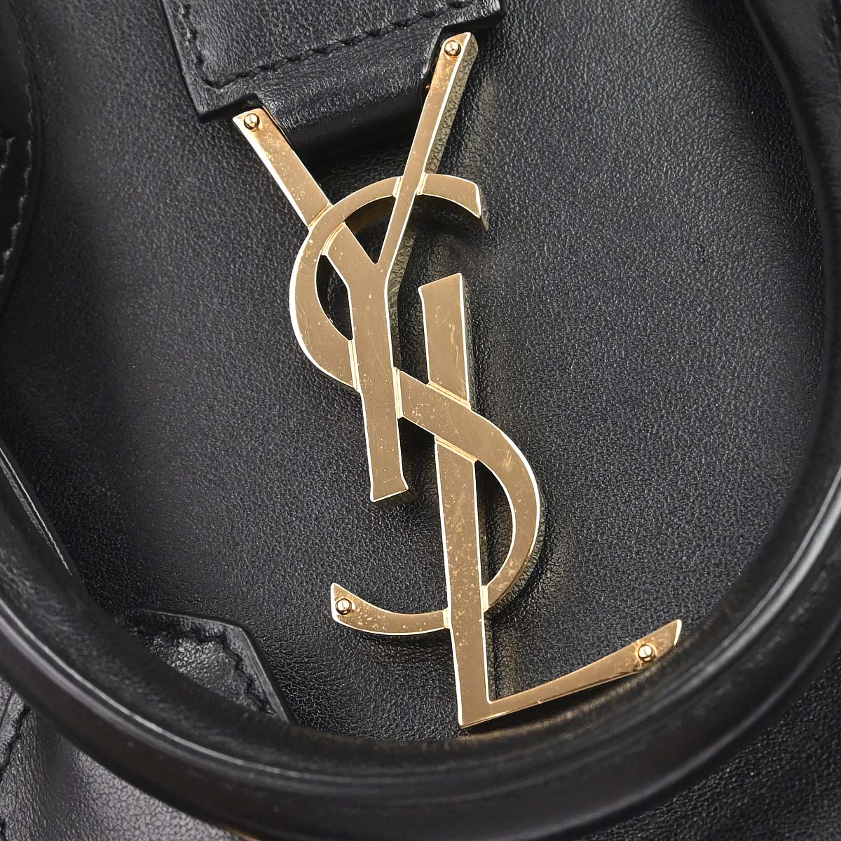 Saint Laurent Black Calfskin Baby Cabas 2way Shoulder Handbag