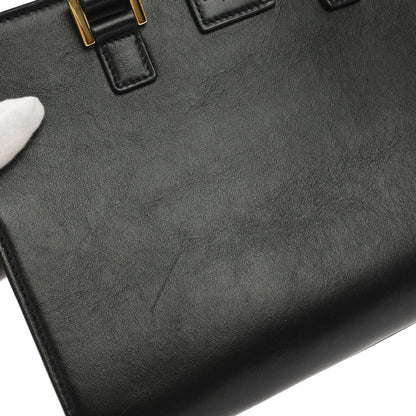 Saint Laurent Black Calfskin Baby Cabas 2way Shoulder Handbag