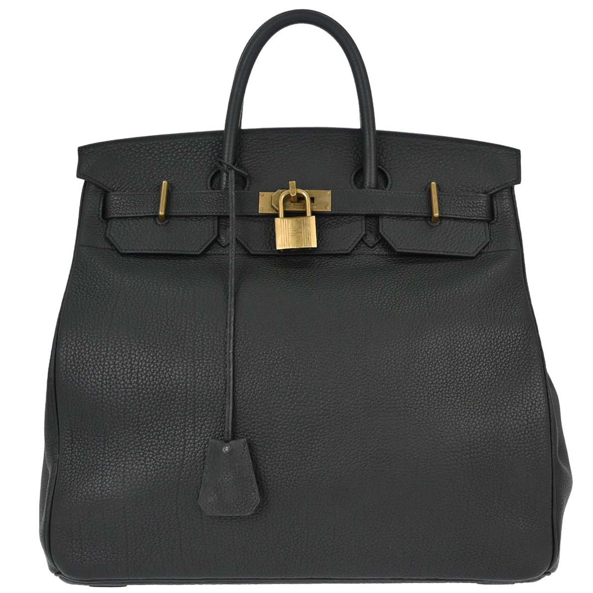Hermes Black Togo HAC Haut a Courroies 40 Handbag