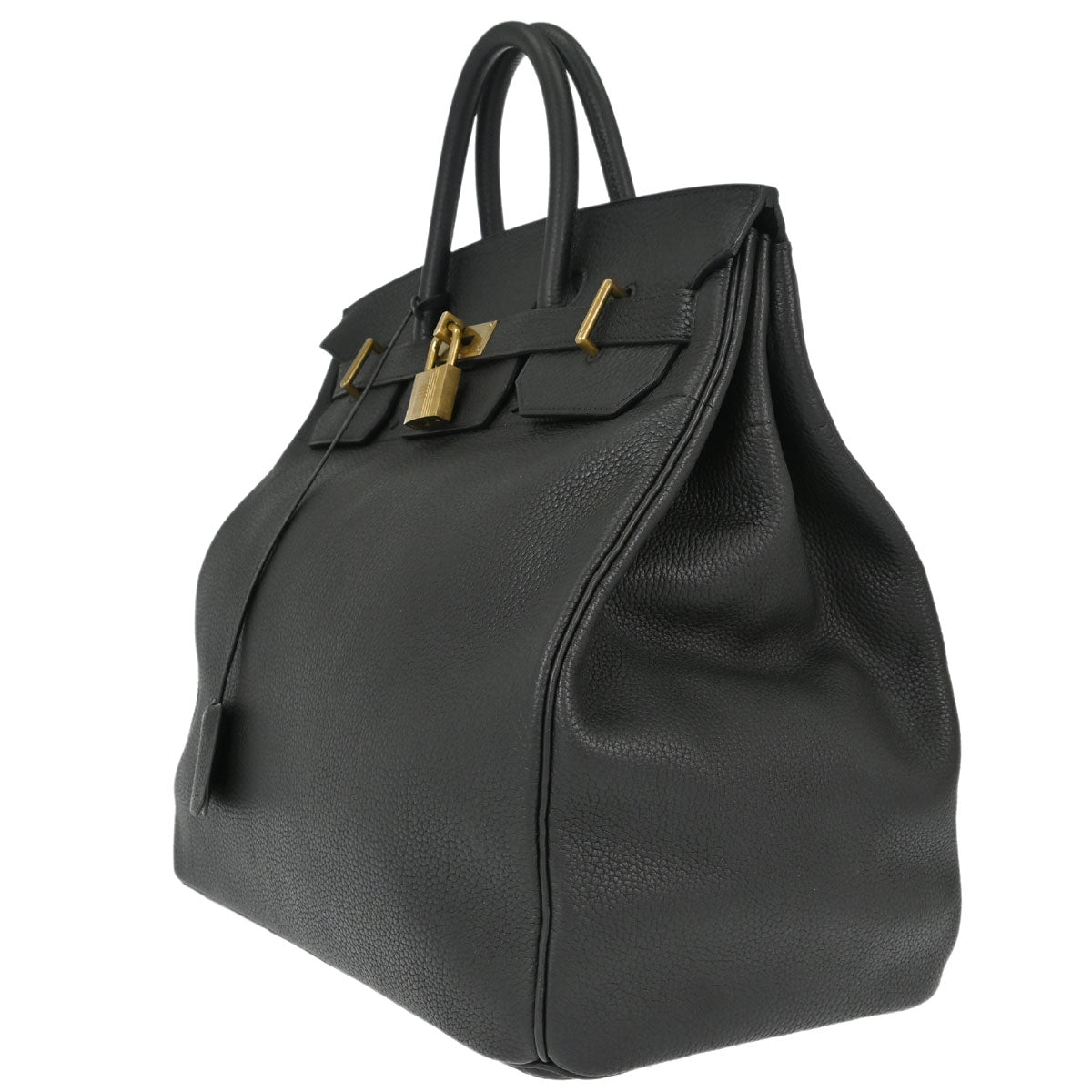 Hermes Black Togo HAC Haut a Courroies 40 Handbag