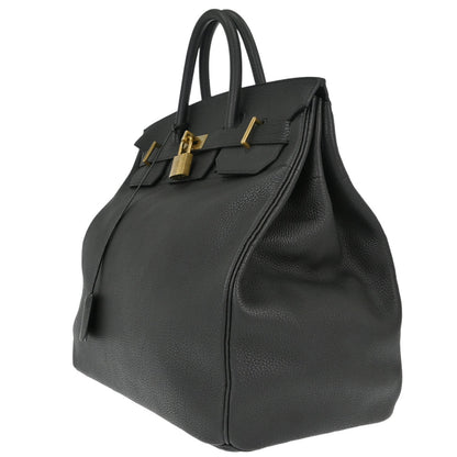 Hermes Black Togo HAC Haut a Courroies 40 Handbag