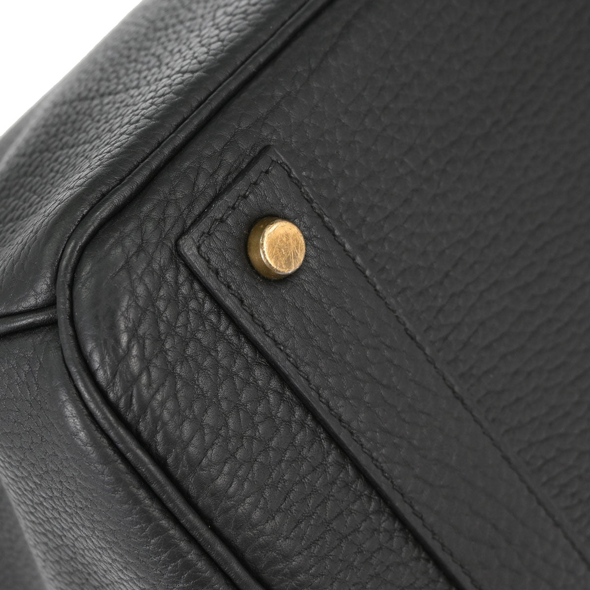 Hermes Black Togo HAC Haut a Courroies 40 Handbag