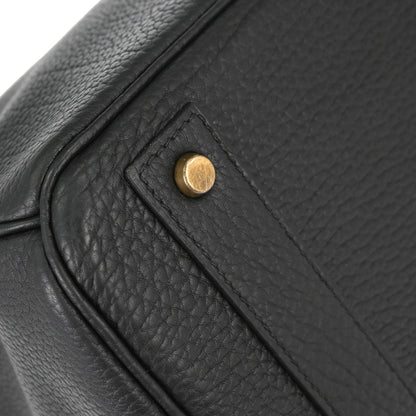 Hermes Black Togo HAC Haut a Courroies 40 Handbag