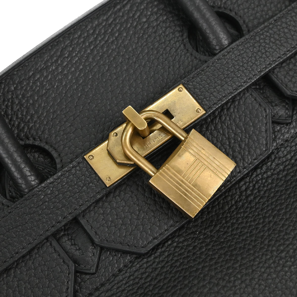 Hermes Black Togo HAC Haut a Courroies 40 Handbag