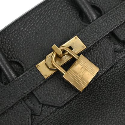 Hermes Black Togo HAC Haut a Courroies 40 Handbag