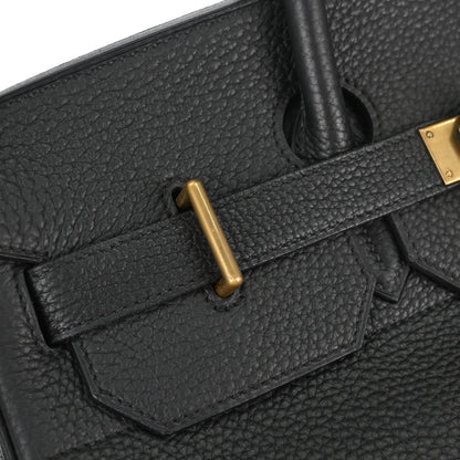 Hermes Black Togo HAC Haut a Courroies 40 Handbag