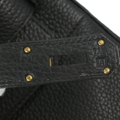 Hermes Black Togo HAC Haut a Courroies 40 Handbag