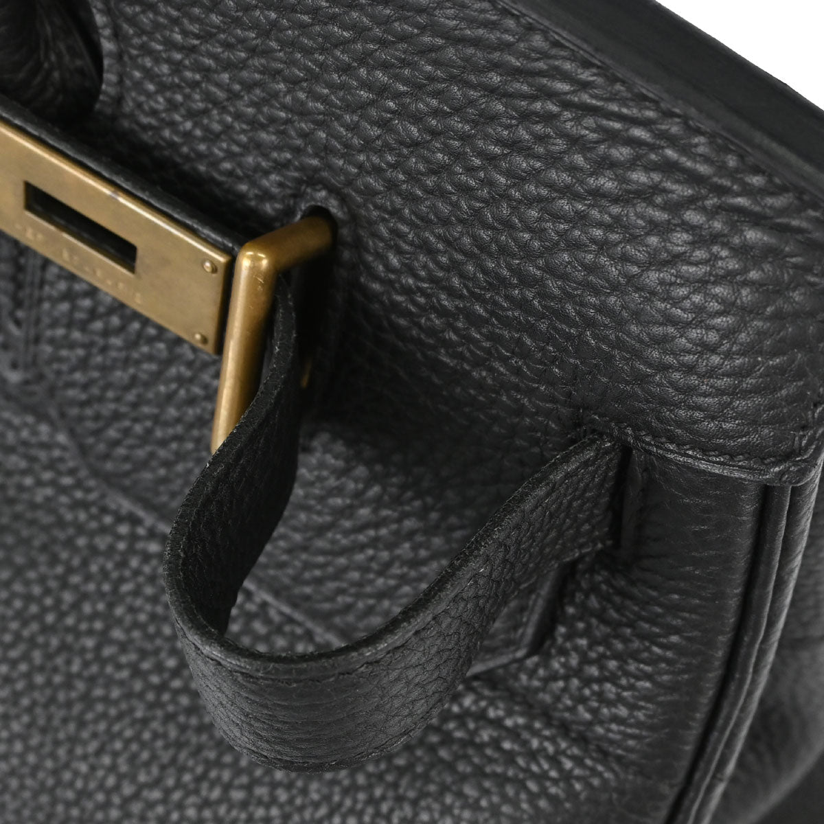 Hermes Black Togo HAC Haut a Courroies 40 Handbag