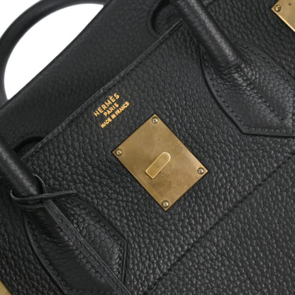 Hermes Black Togo HAC Haut a Courroies 40 Handbag