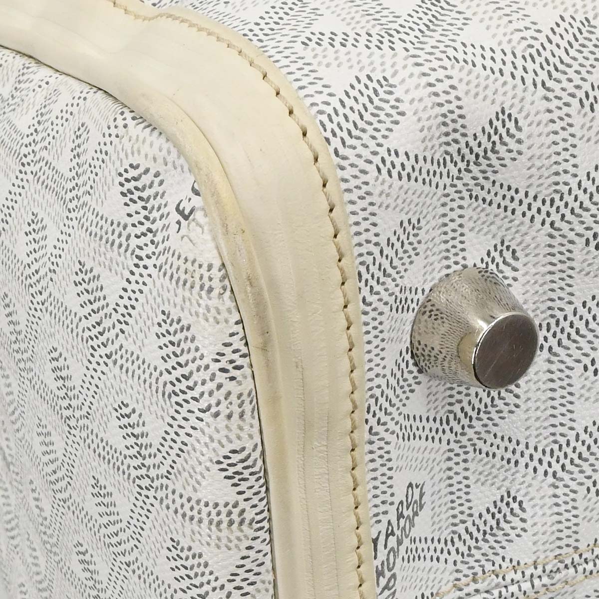 Goyard White Croisiere 40 Handbag