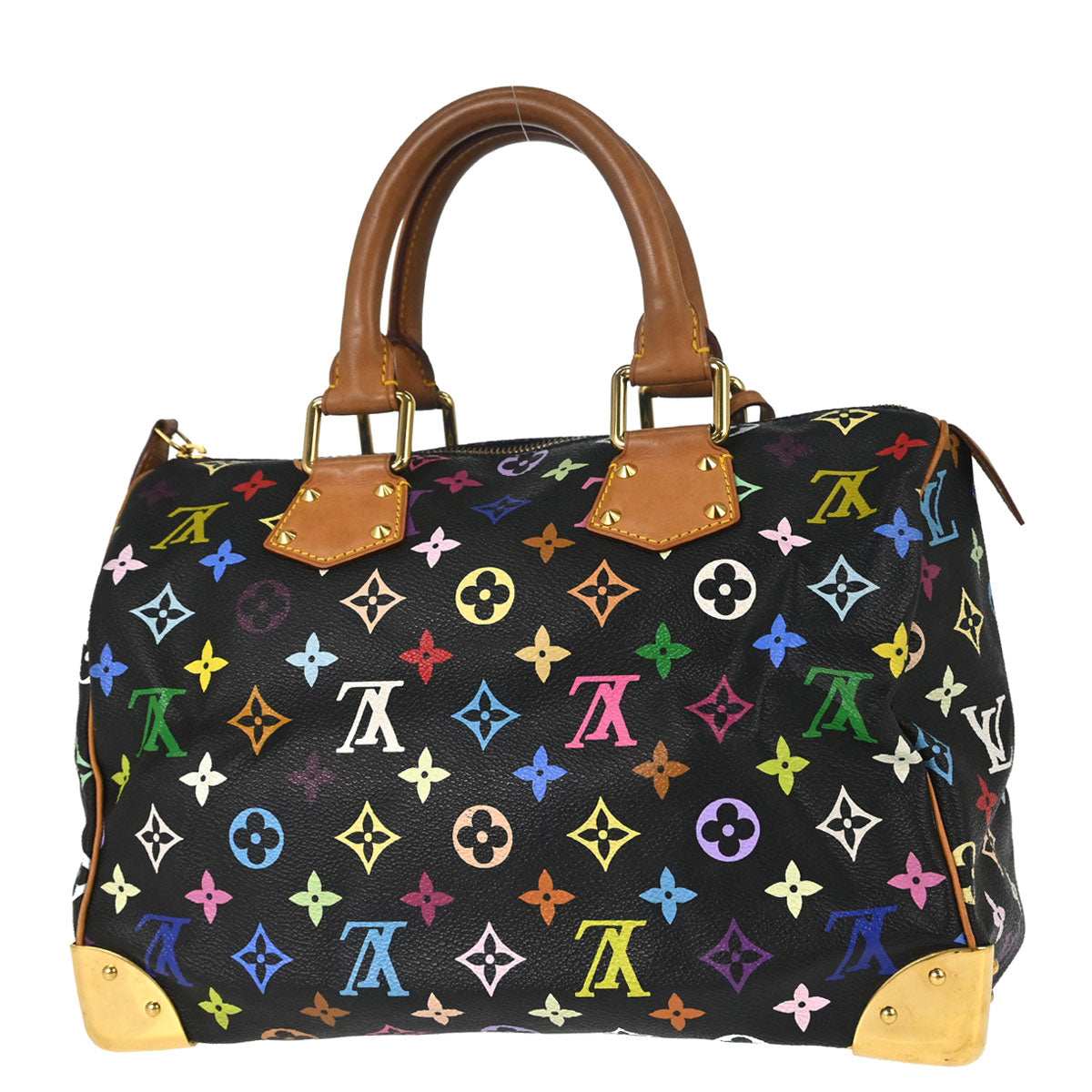 Louis Vuitton Black Monogram Multicolor Speedy 30 Handbag M92642
