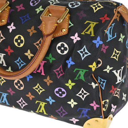Louis Vuitton Black Monogram Multicolor Speedy 30 Handbag M92642