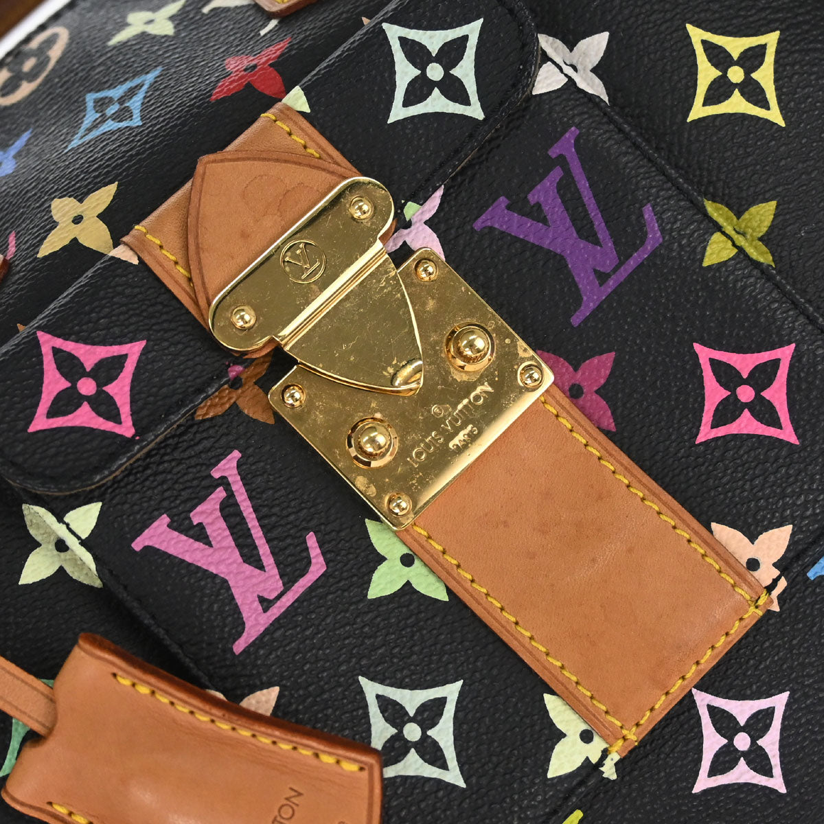 Louis Vuitton Black Monogram Multicolor Speedy 30 Handbag M92642