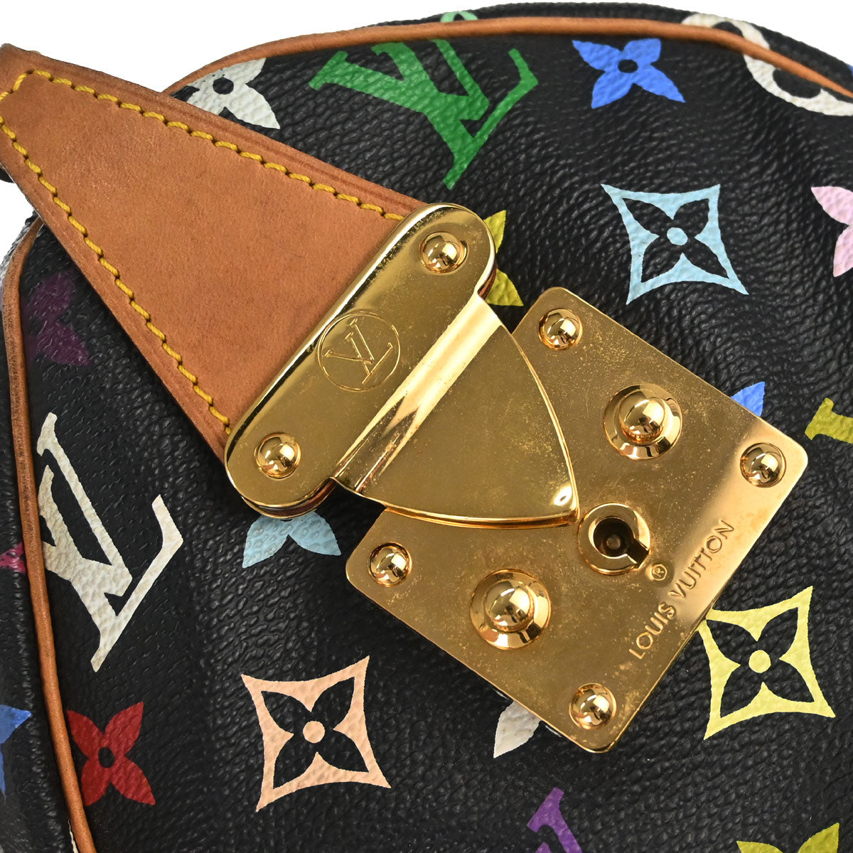 Louis Vuitton Black Monogram Multicolor Speedy 30 Handbag M92642