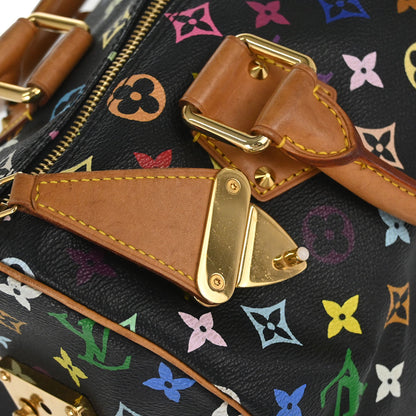Louis Vuitton Black Monogram Multicolor Speedy 30 Handbag M92642