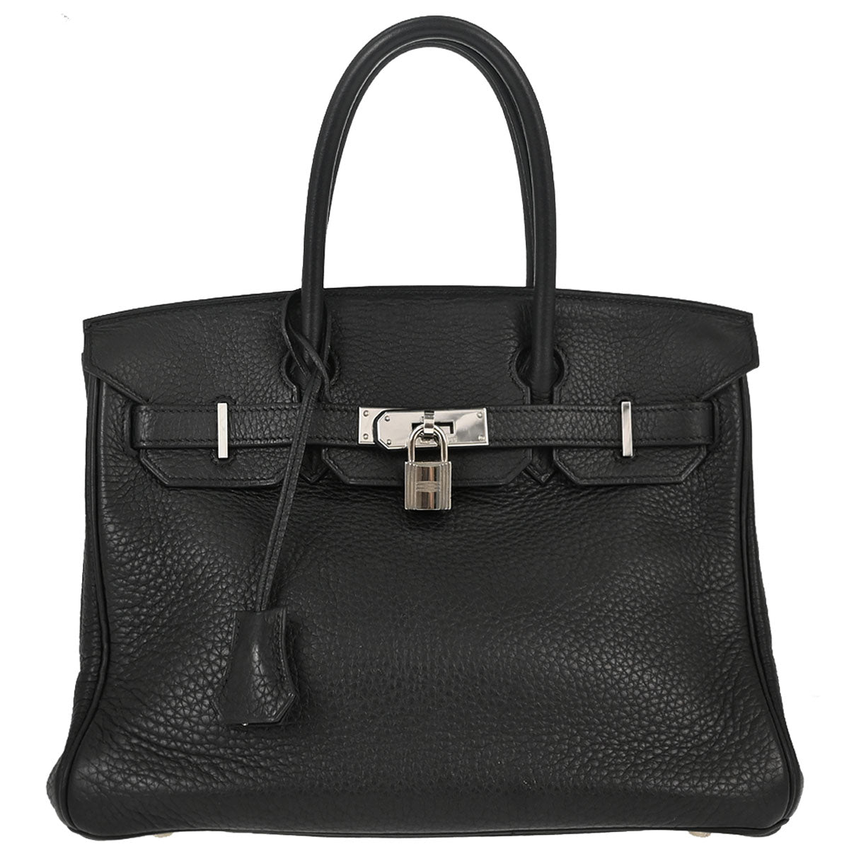 Hermes Black Taurillon Clemence Birkin 30 Handbag