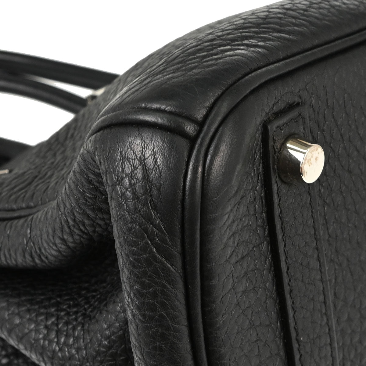 Hermes Black Taurillon Clemence Birkin 30 Handbag