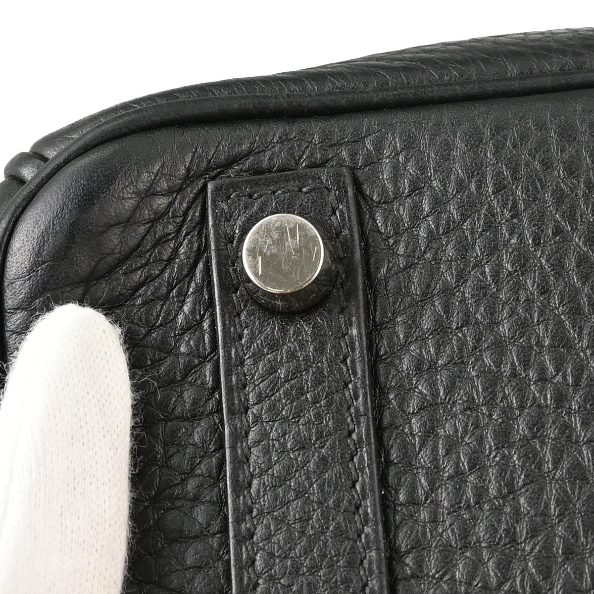 Hermes Black Taurillon Clemence Birkin 30 Handbag