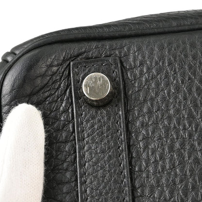 Hermes Black Taurillon Clemence Birkin 30 Handbag
