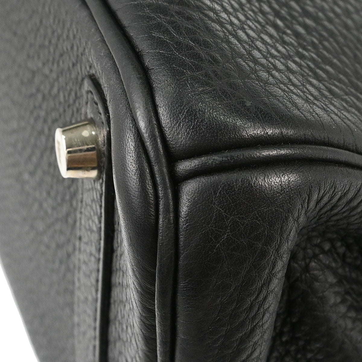 Hermes Black Taurillon Clemence Birkin 30 Handbag