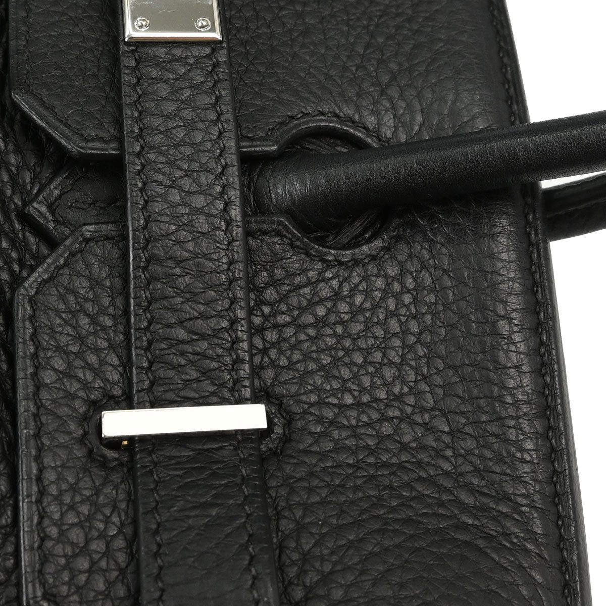 Hermes Black Taurillon Clemence Birkin 30 Handbag