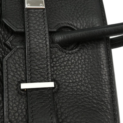 Hermes Black Taurillon Clemence Birkin 30 Handbag
