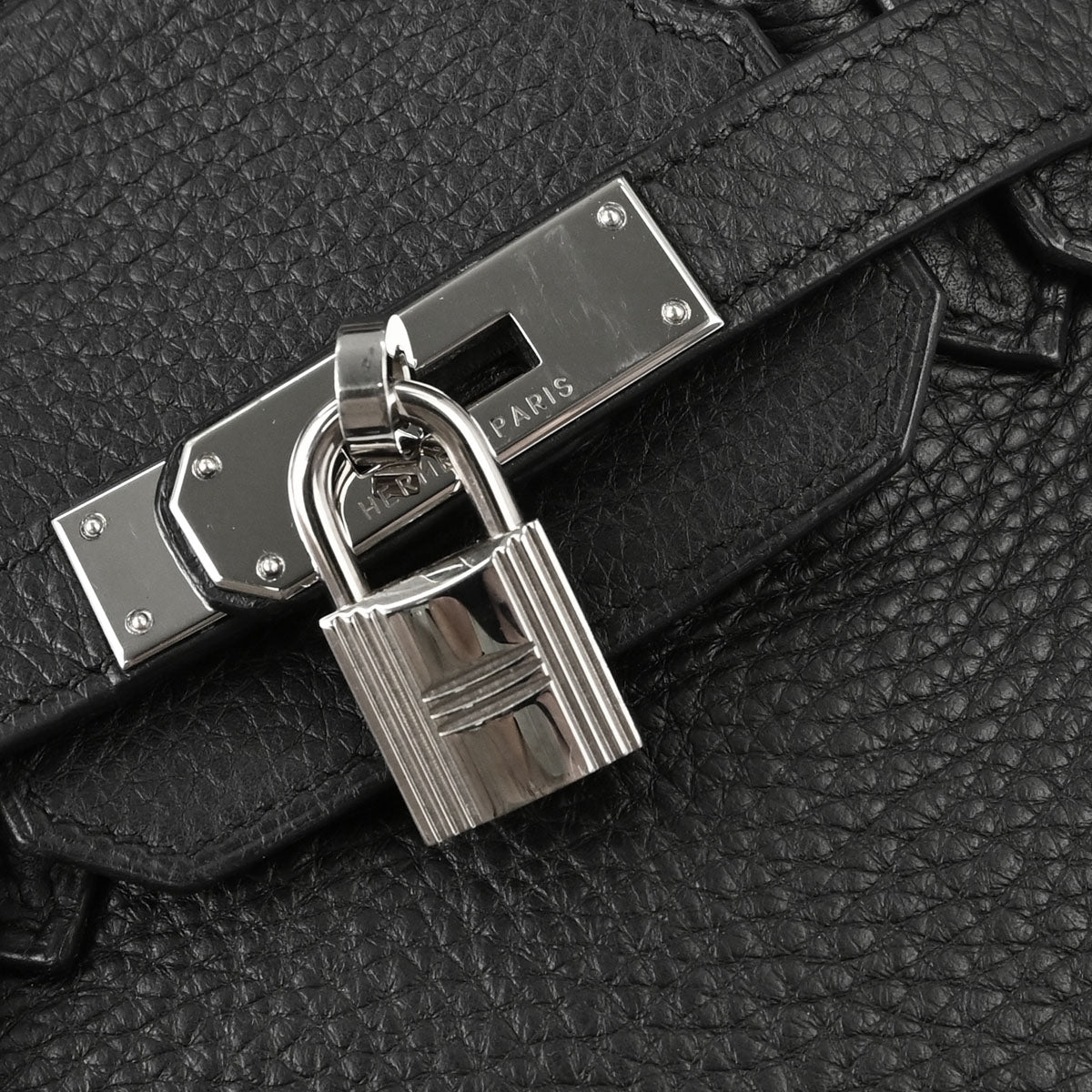 Hermes Black Taurillon Clemence Birkin 30 Handbag