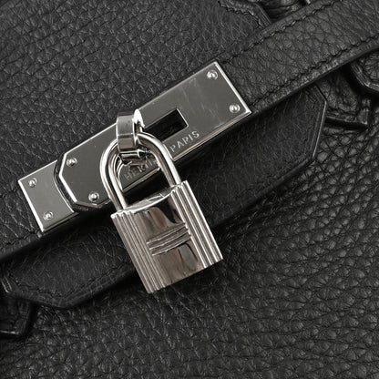 Hermes Black Taurillon Clemence Birkin 30 Handbag