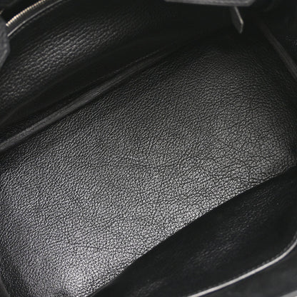 Hermes Black Taurillon Clemence Birkin 30 Handbag