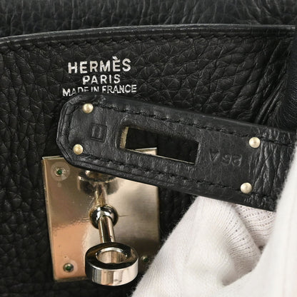 Hermes Black Taurillon Clemence Birkin 30 Handbag