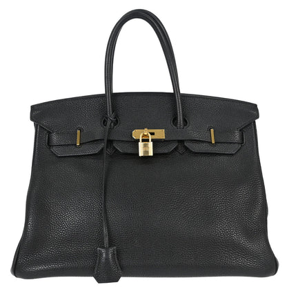 Hermes Black Togo Birkin 35 Handbag